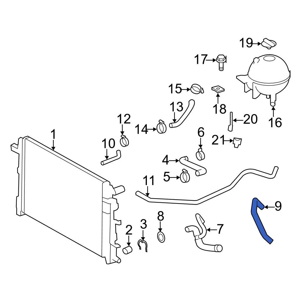 Mercedes-Benz OE 9065013682 - Lower Radiator Coolant Hose