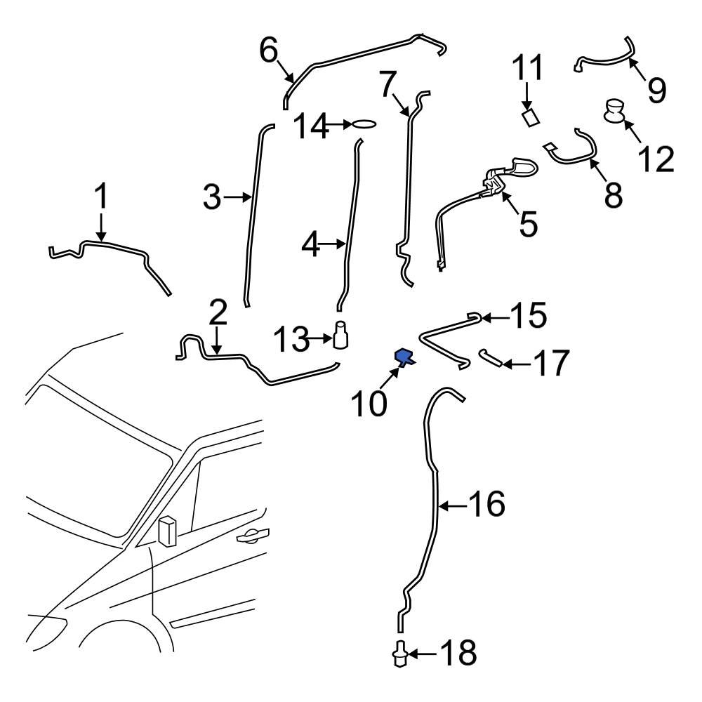 MercedesBenz OE 2208320309 Front A/C Refrigerant Line Bracket