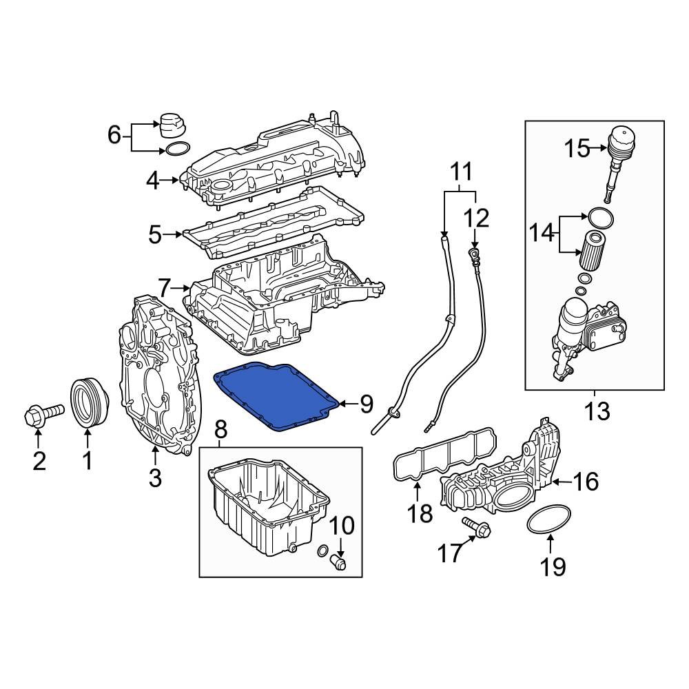MercedesBenz OE 651014002864 Lower Engine Oil Pan Gasket
