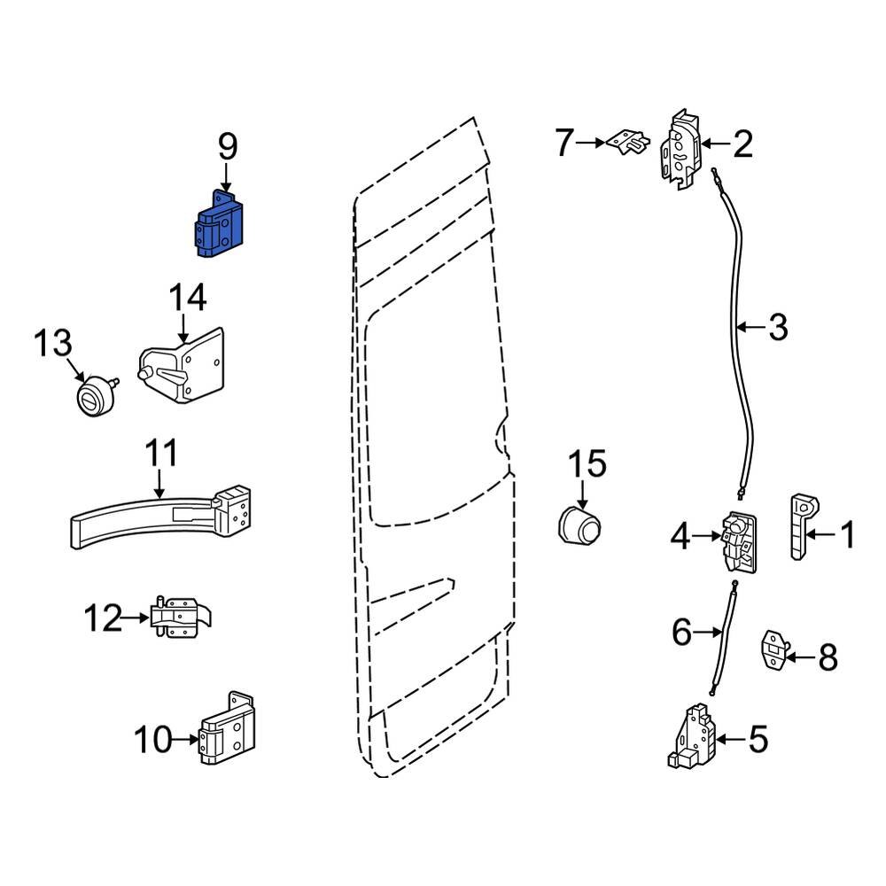 Mercedes-Benz OE 9067400037 - Rear Left Upper Door Hinge