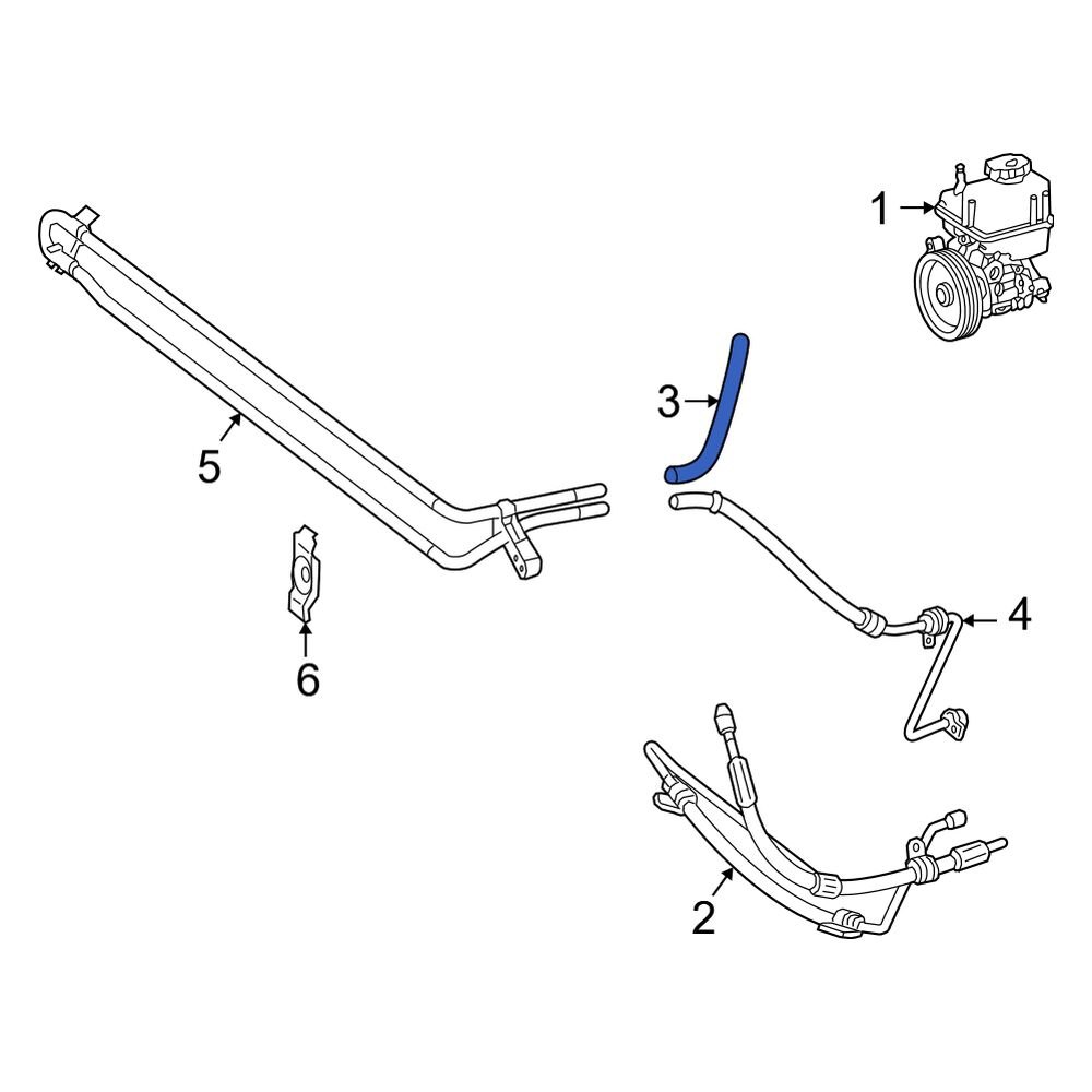 MercedesBenz OE 9064664381 Front Upper Power Steering Return Hose