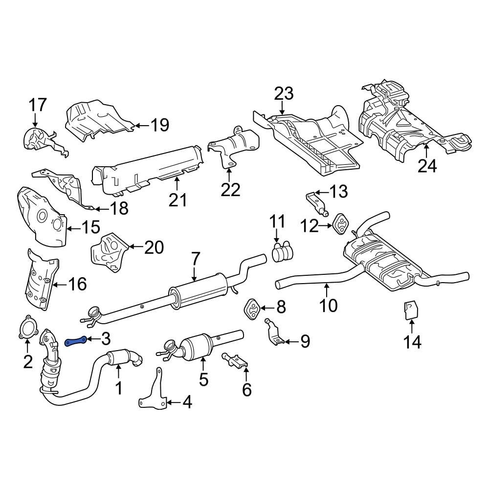MercedesBenz OE 2464920441 Center Rear Exhaust Tail Pipe Bracket