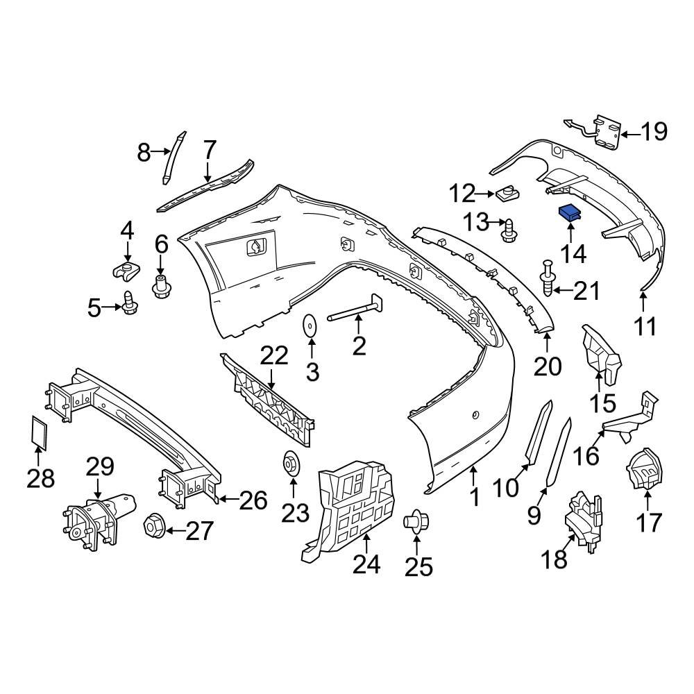 Mercedes-Benz OE 0109881578 - Bumper Cover Retainer