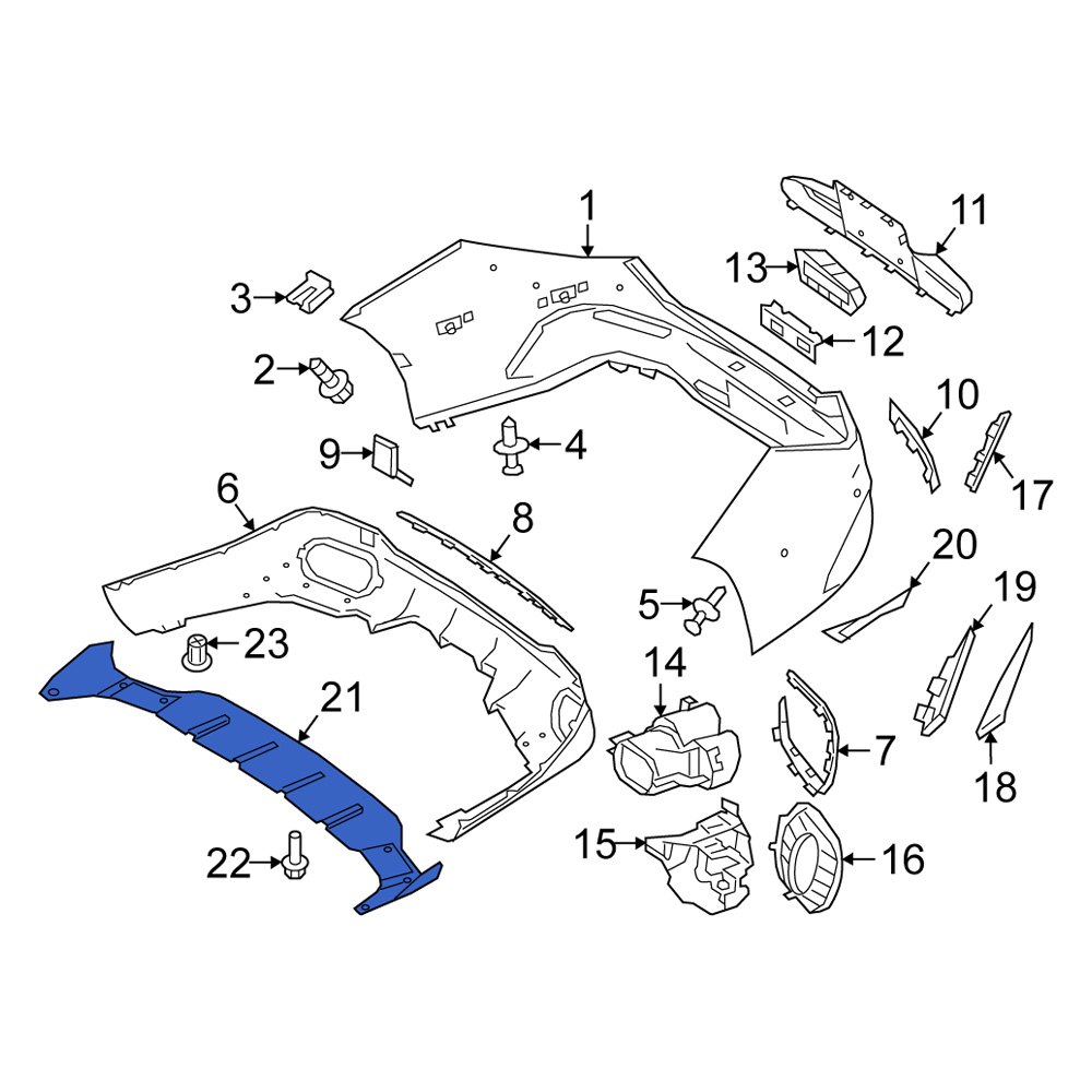 Mercedes-Benz OE 1188852502 - Rear Floor Pan Splash Shield