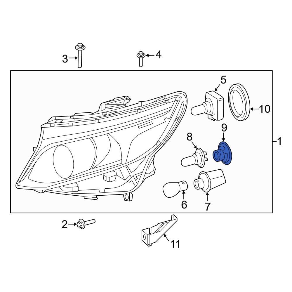 MercedesBenz OE 906826028264 Front Parking Light Bulb Socket