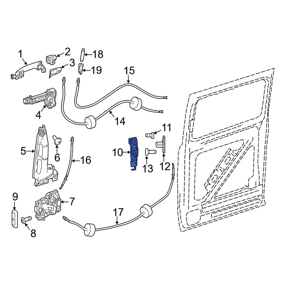 MercedesBenz OE 4477300802 Right Upper Sliding Door Latch
