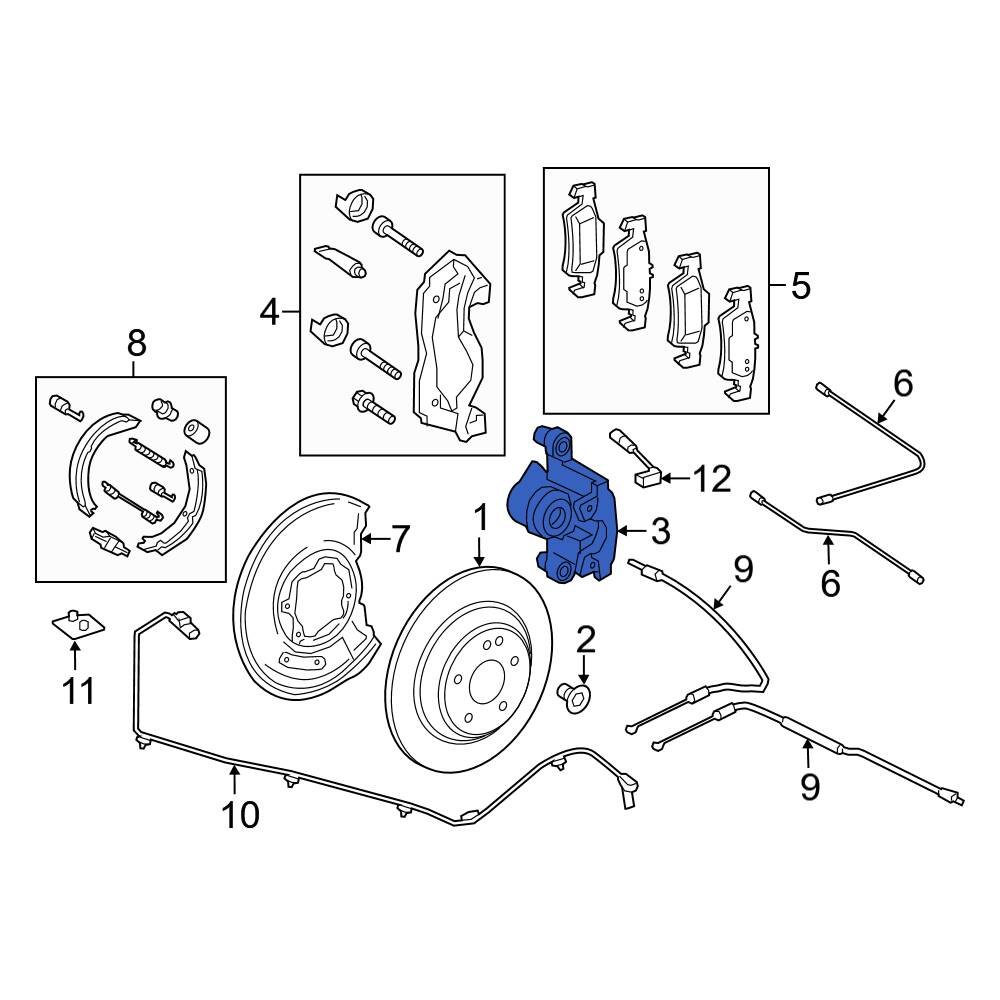 MercedesBenz OE 4474208100 Rear Right Disc Brake Caliper