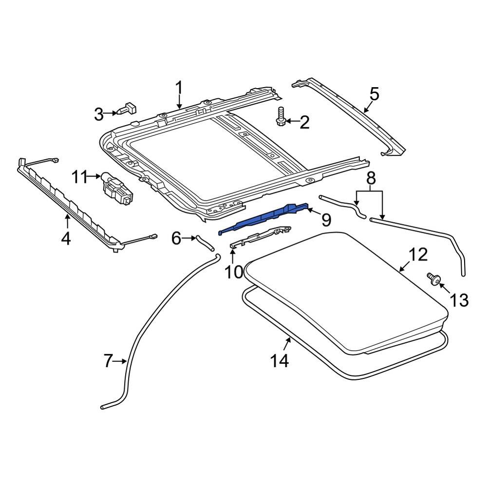 MercedesBenz OE 205782030064 Left Sunroof Molding