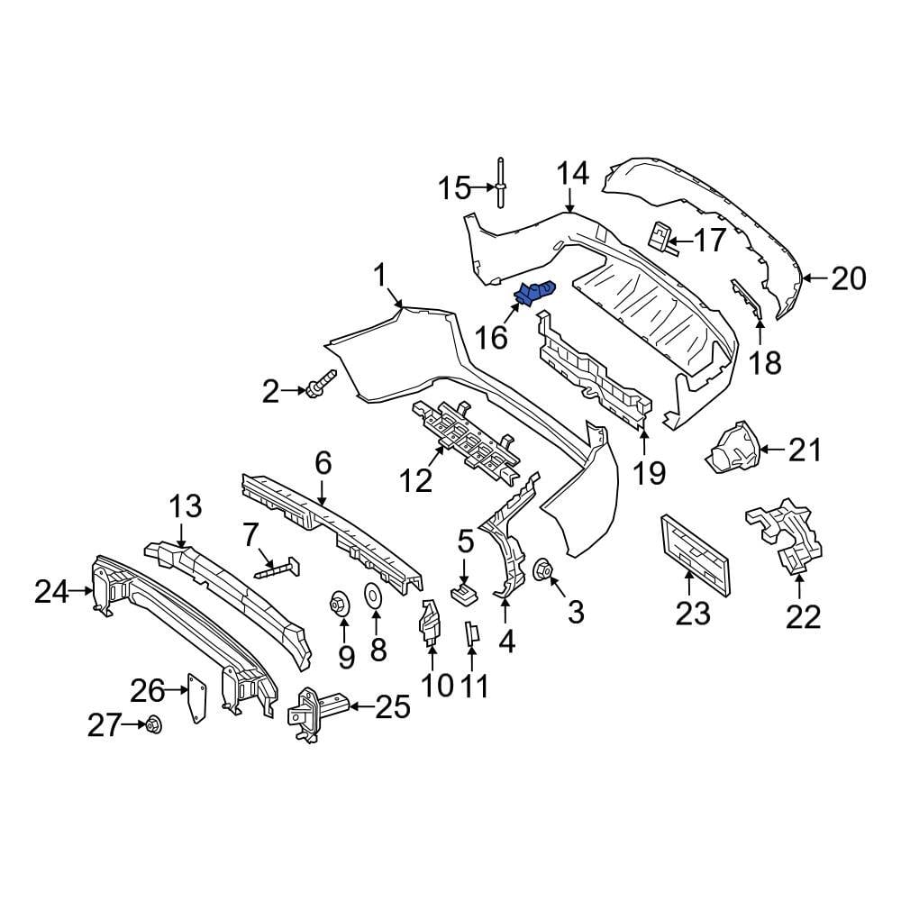 Mercedes-Benz OE 2538850314 - Left Lower Bumper Cover Bracket