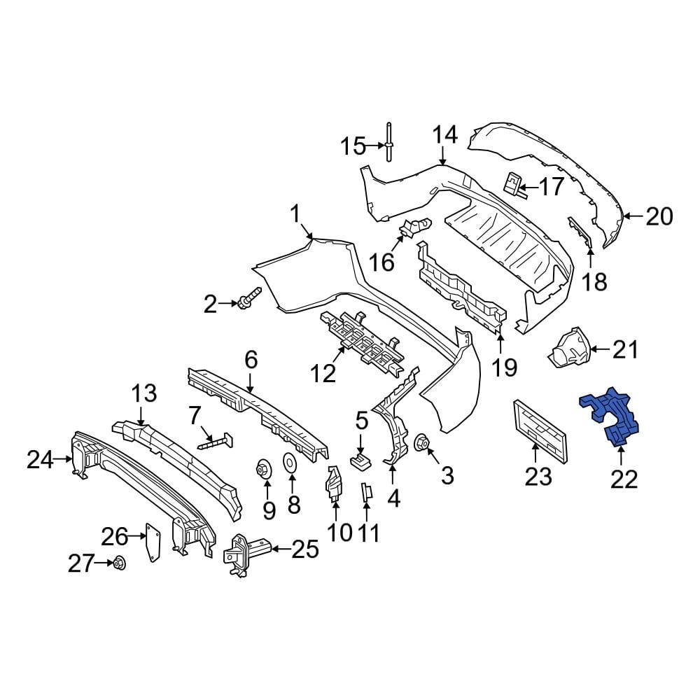 Mercedes-Benz OE 2538852601 - Right Bumper Cover Heat Shield Bracket