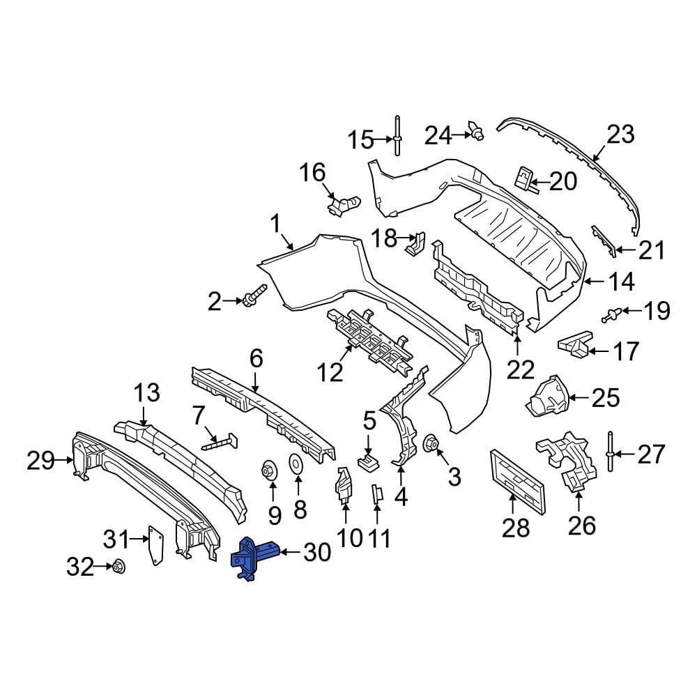 Mercedes-Benz OE 2536200700 - Right Bumper Impact Bar Bracket