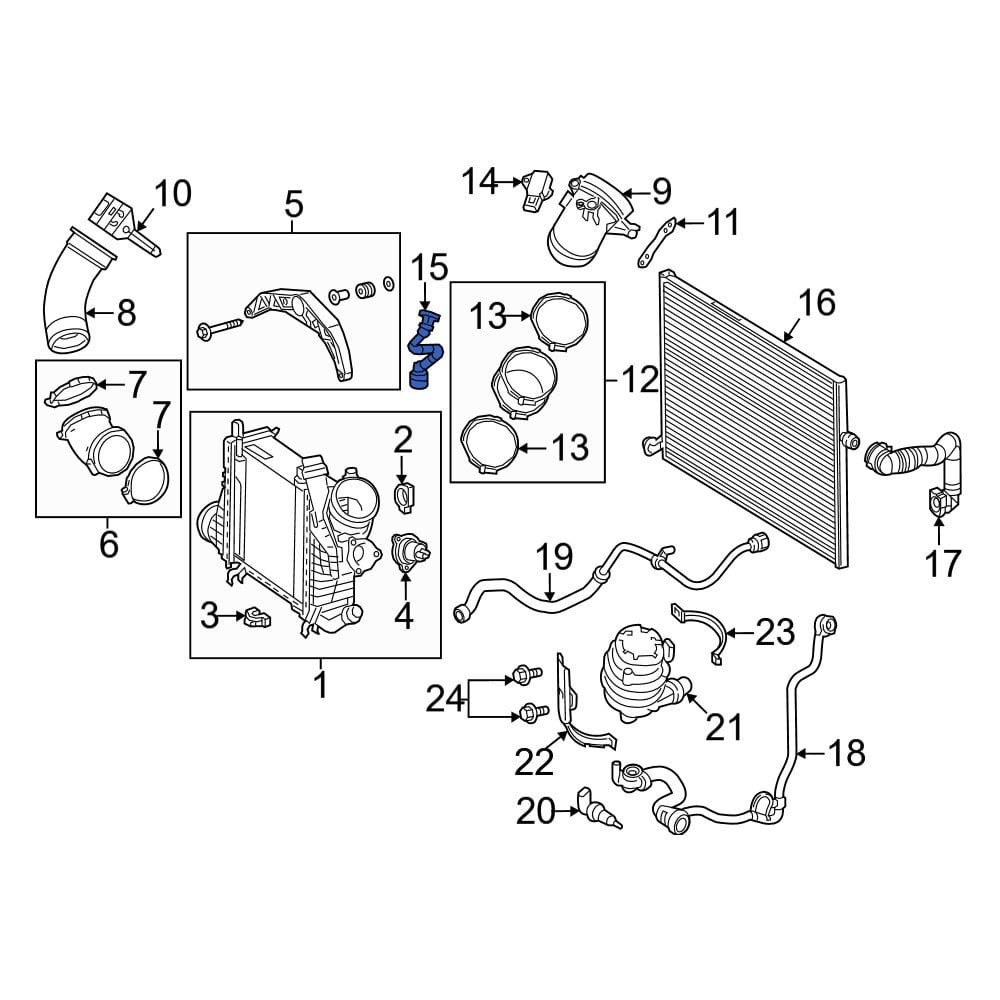 Mercedes-Benz OE 2640180200 - Turbocharger Intercooler Pipe