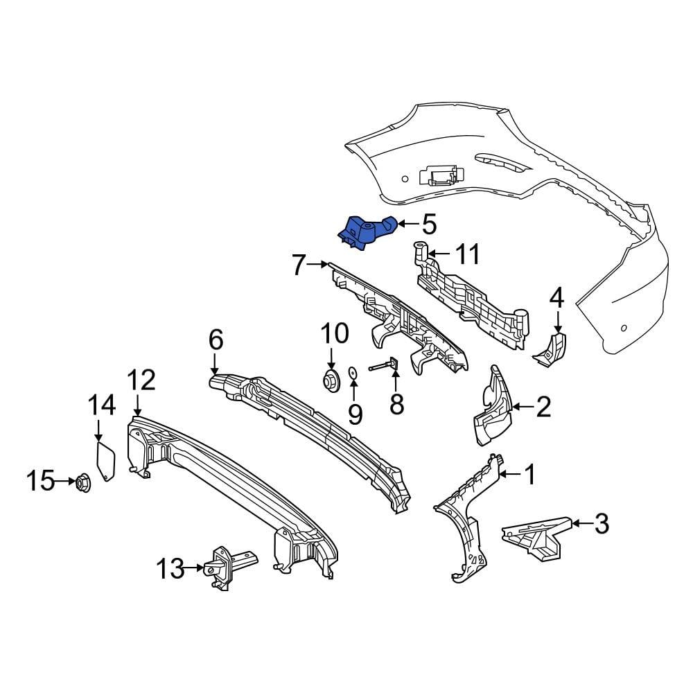 Mercedes-Benz OE 2538858305 - Rear Right Lower Outer Bumper Cover Bracket