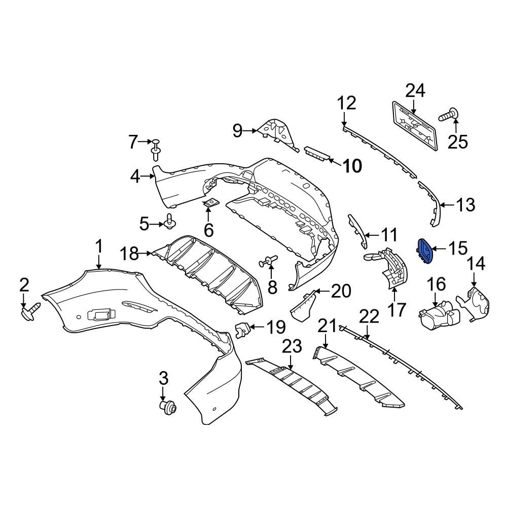 MercedesBenz OE 2538859202 Rear Bumper Trim