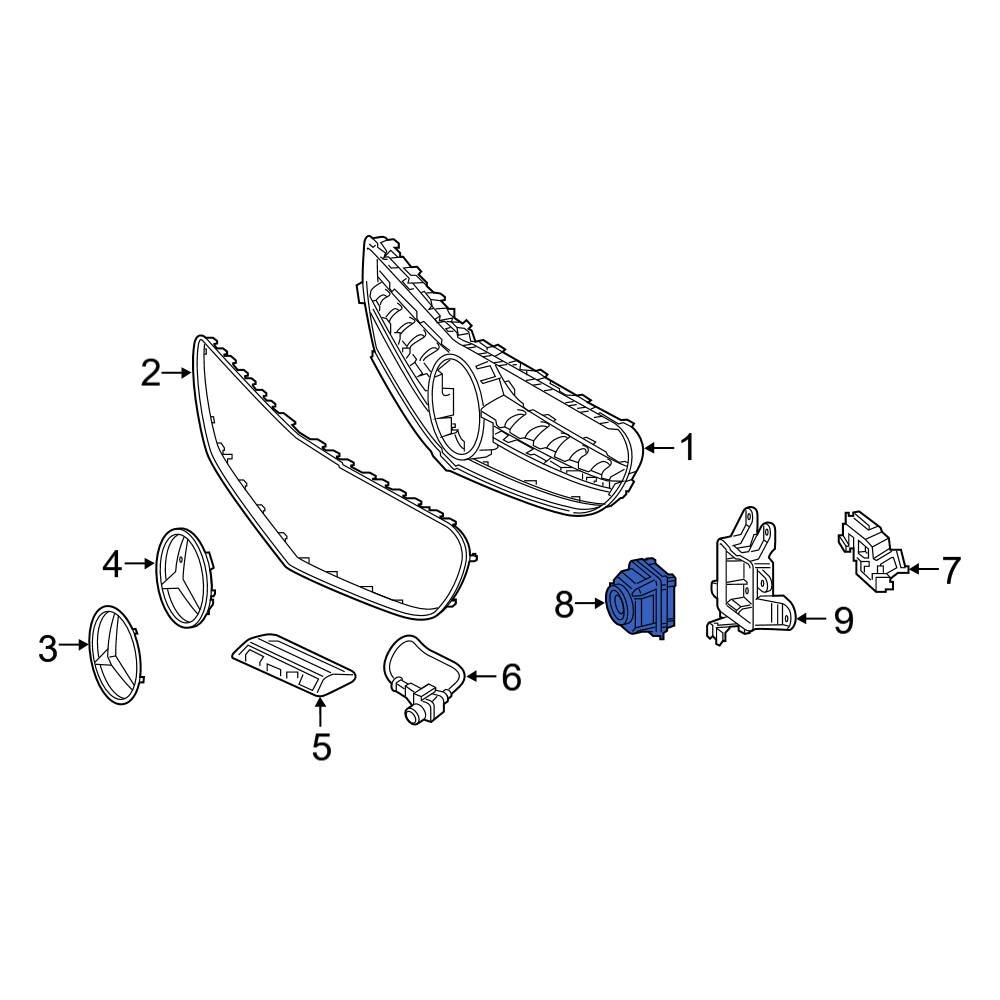 MercedesBenz OE 2228201697 Front Night Vision Camera