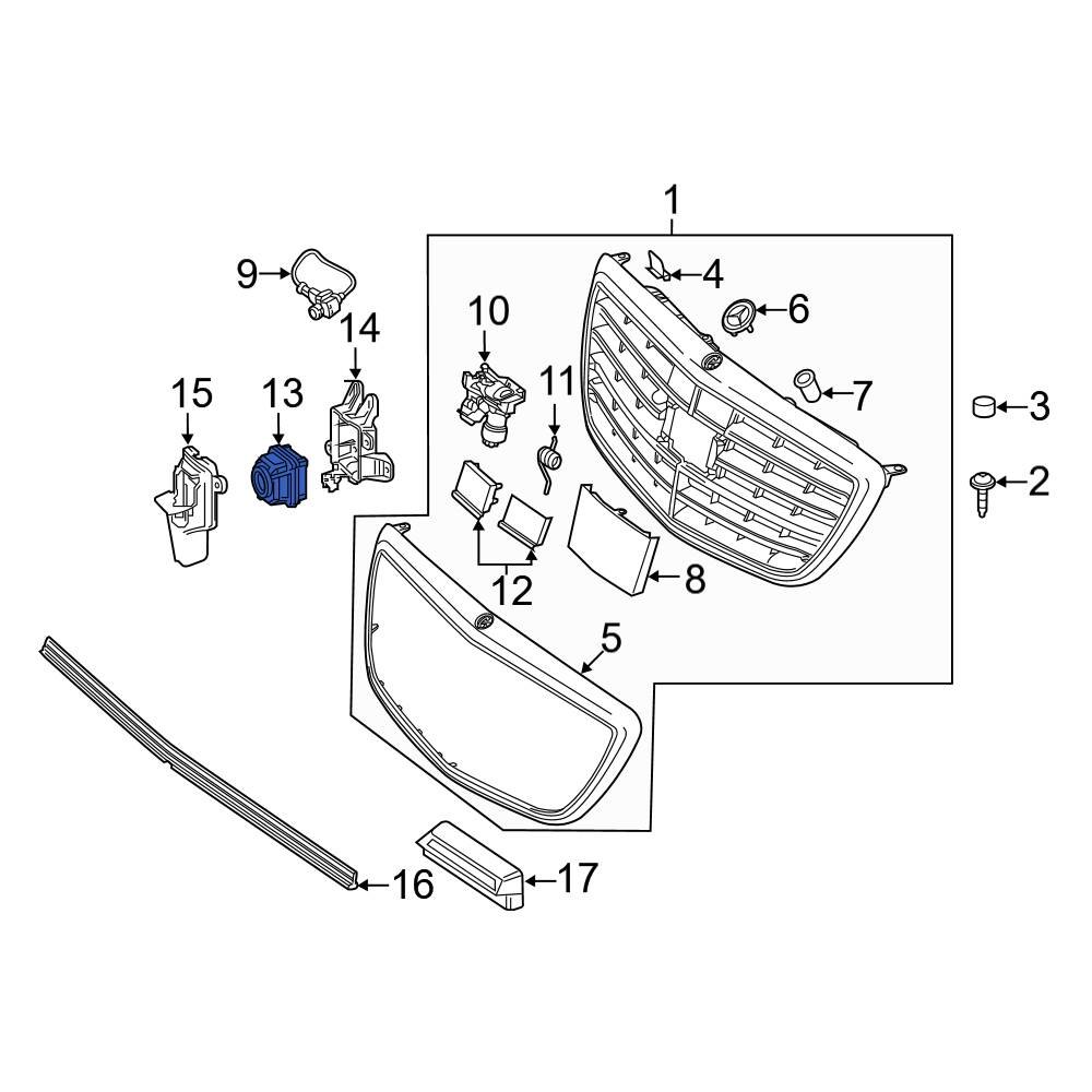 MercedesBenz OE 2228201697 Front Night Vision Camera
