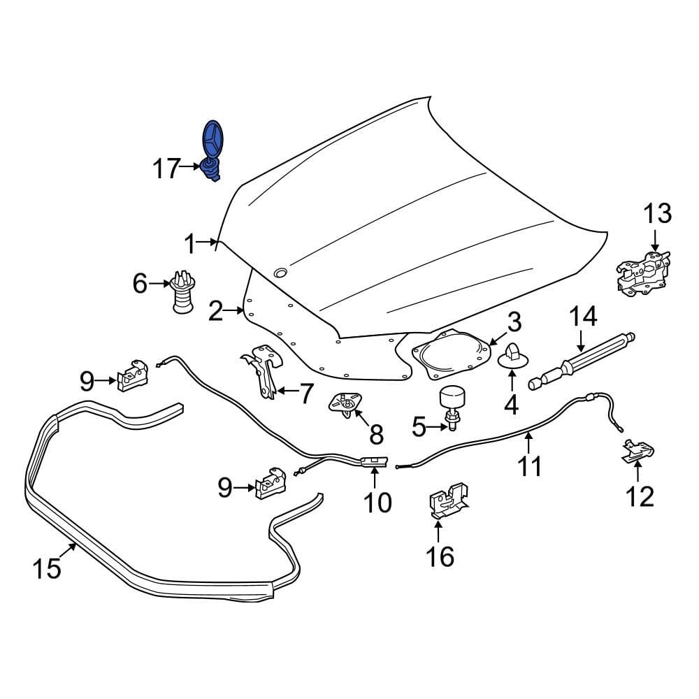 Mercedes-Benz OE 2228101200 - Front Hood Emblem