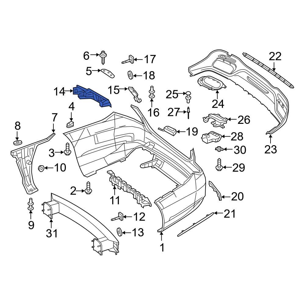 Mercedes-Benz OE 2226200195 - Left Bumper Impact Bar Bracket