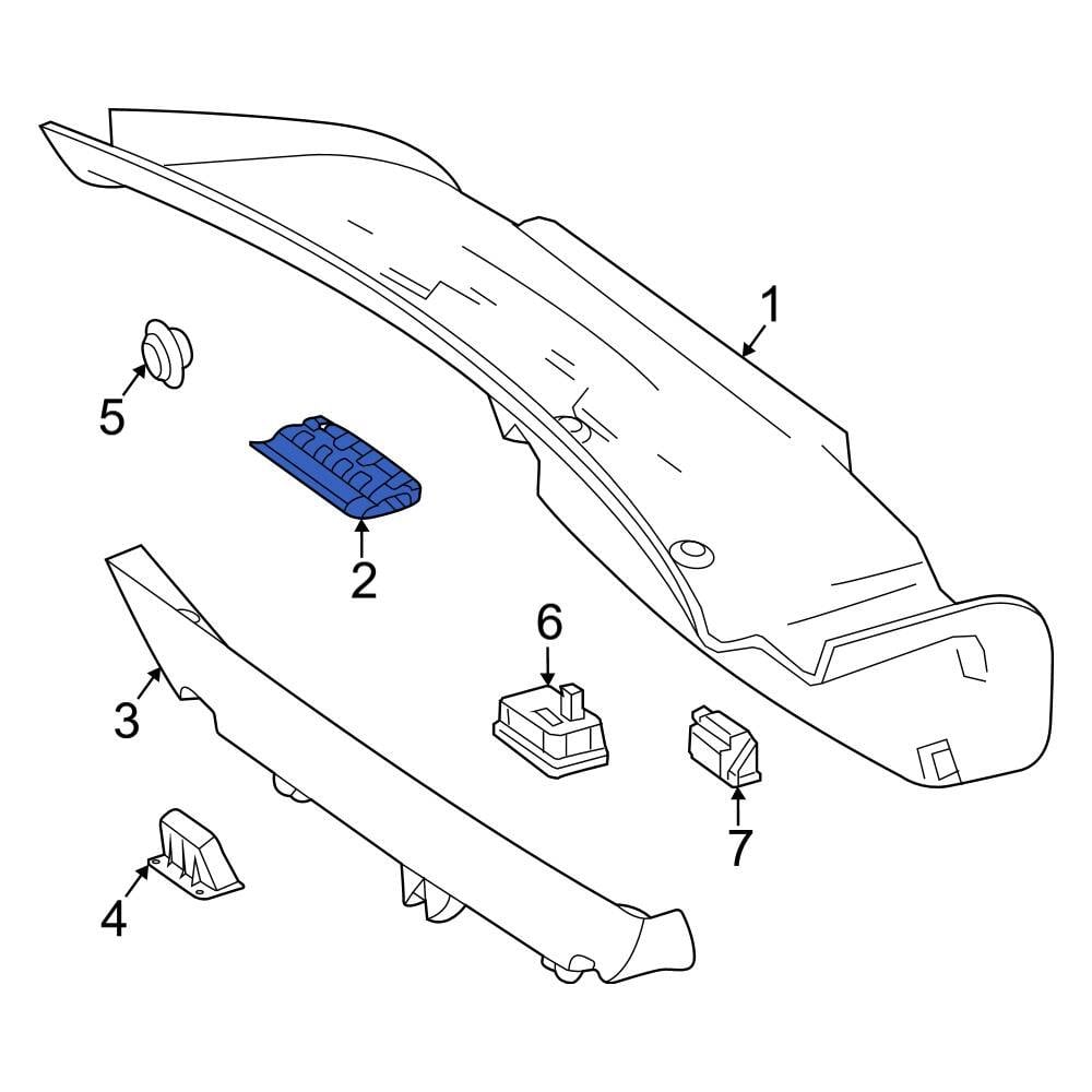 Mercedes-Benz OE 2238106602 - Rear Deck Lid Trim Bracket