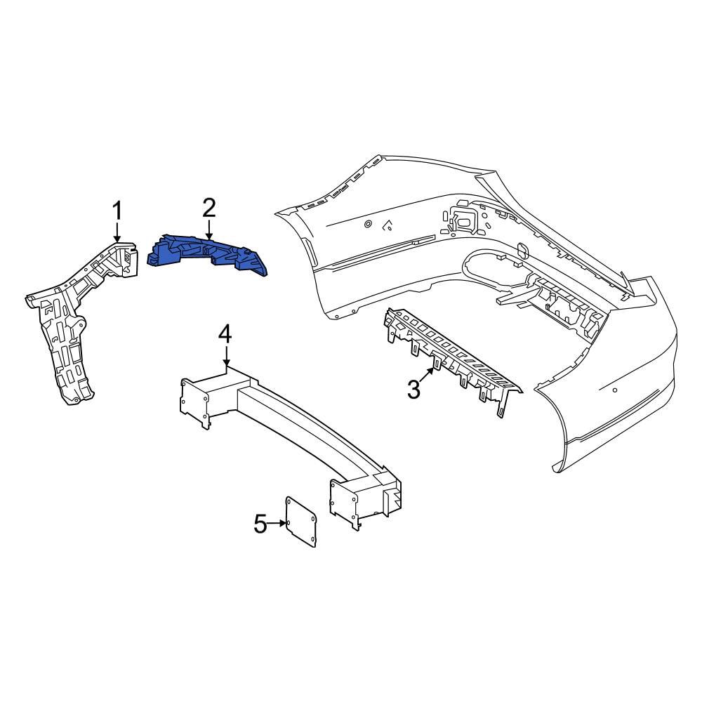 Mercedes-Benz OE 2238806000 - Rear Right Bumper Cover Support Rail Bracket