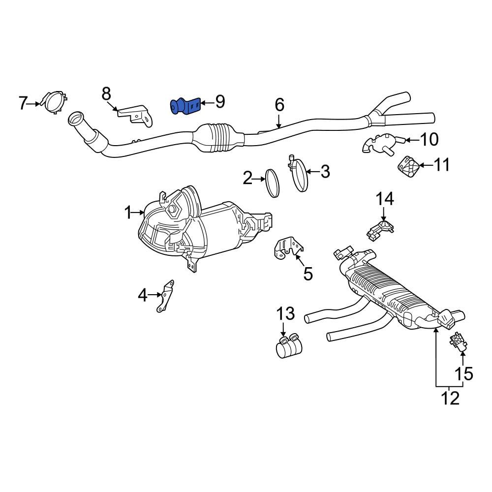 MercedesBenz OE 1674900502 Center Exhaust Muffler Bracket