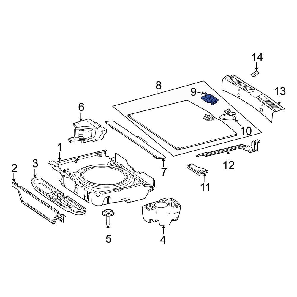 MercedesBenz OE 09968001849051 Rear Spare Tire Compartment Cover Latch
