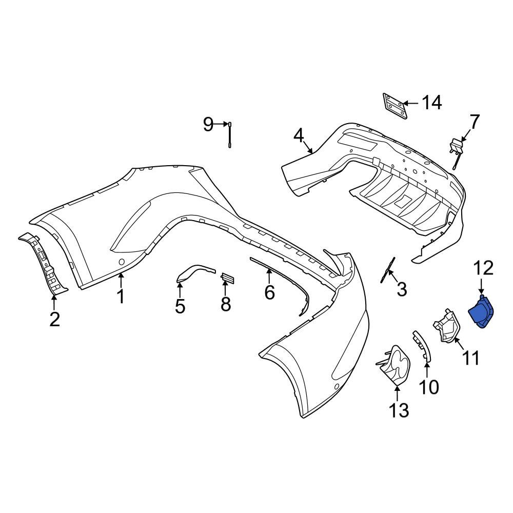 MercedesBenz OE 0004901300 Rear Left Bumper Cover Heat Shield