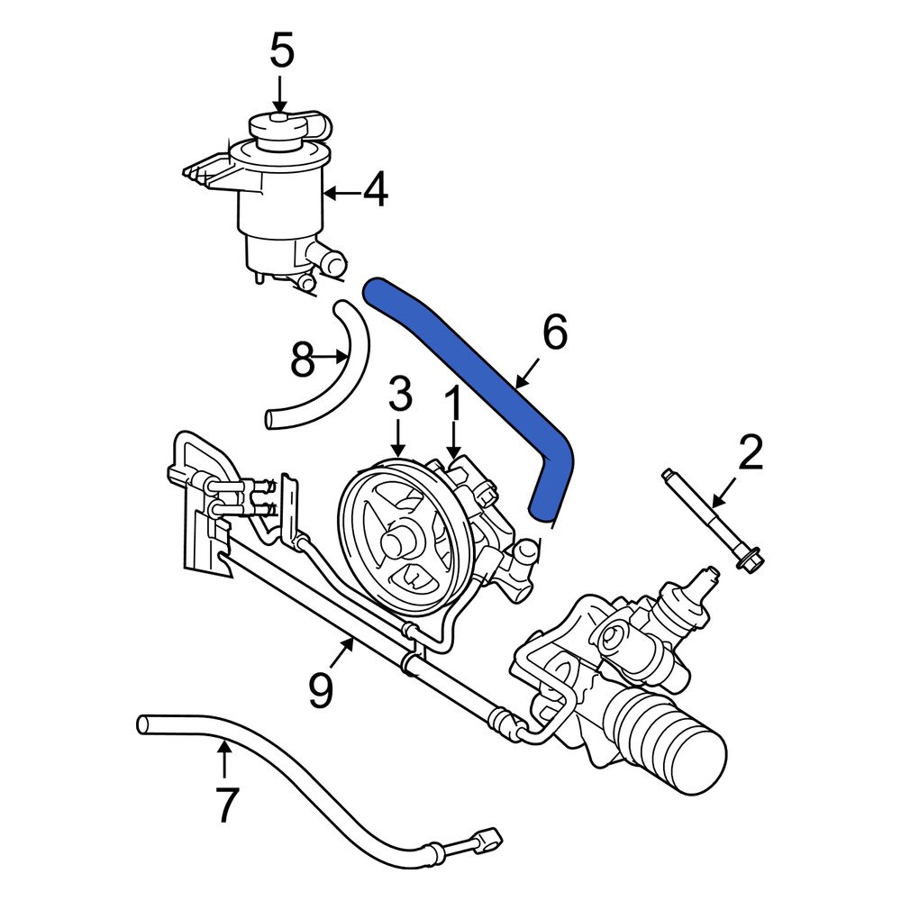 Mercury OE 3W1Z3A713AA Power Steering Return Hose
