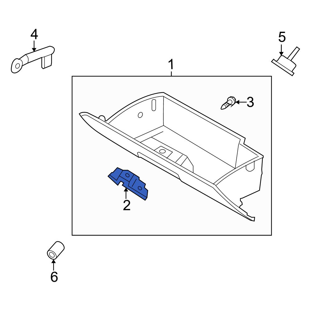 Mercury OE 5F9Z7806072AAC Front Glove Box Latch