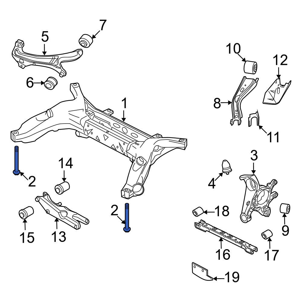 Mercury OE W710714S439 Front Engine Cradle Bolt