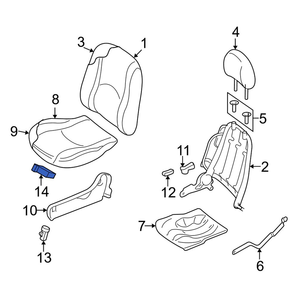 Mercury OE 2C3Z14C724AA Front Seat Heater Control Module