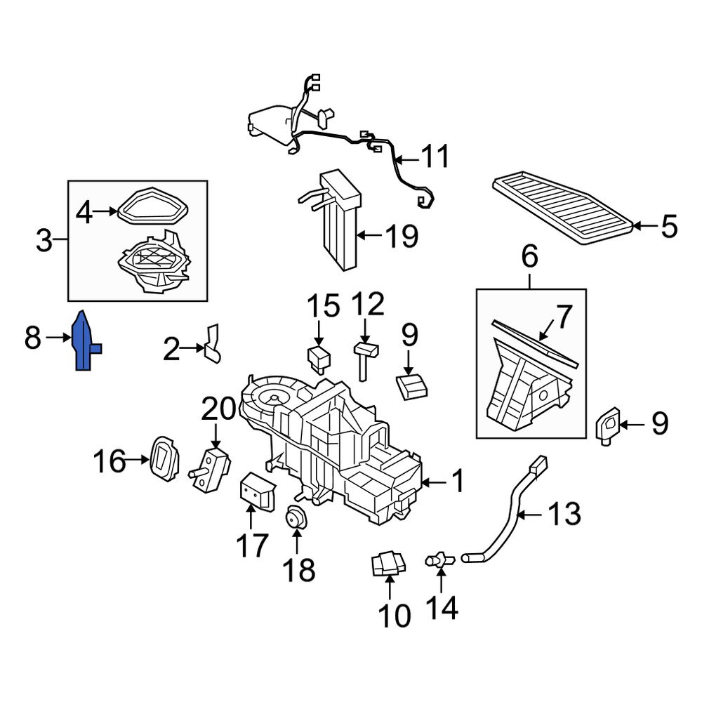 Mercury OE AR3Z19E616D - HVAC Air Inlet Door Actuator