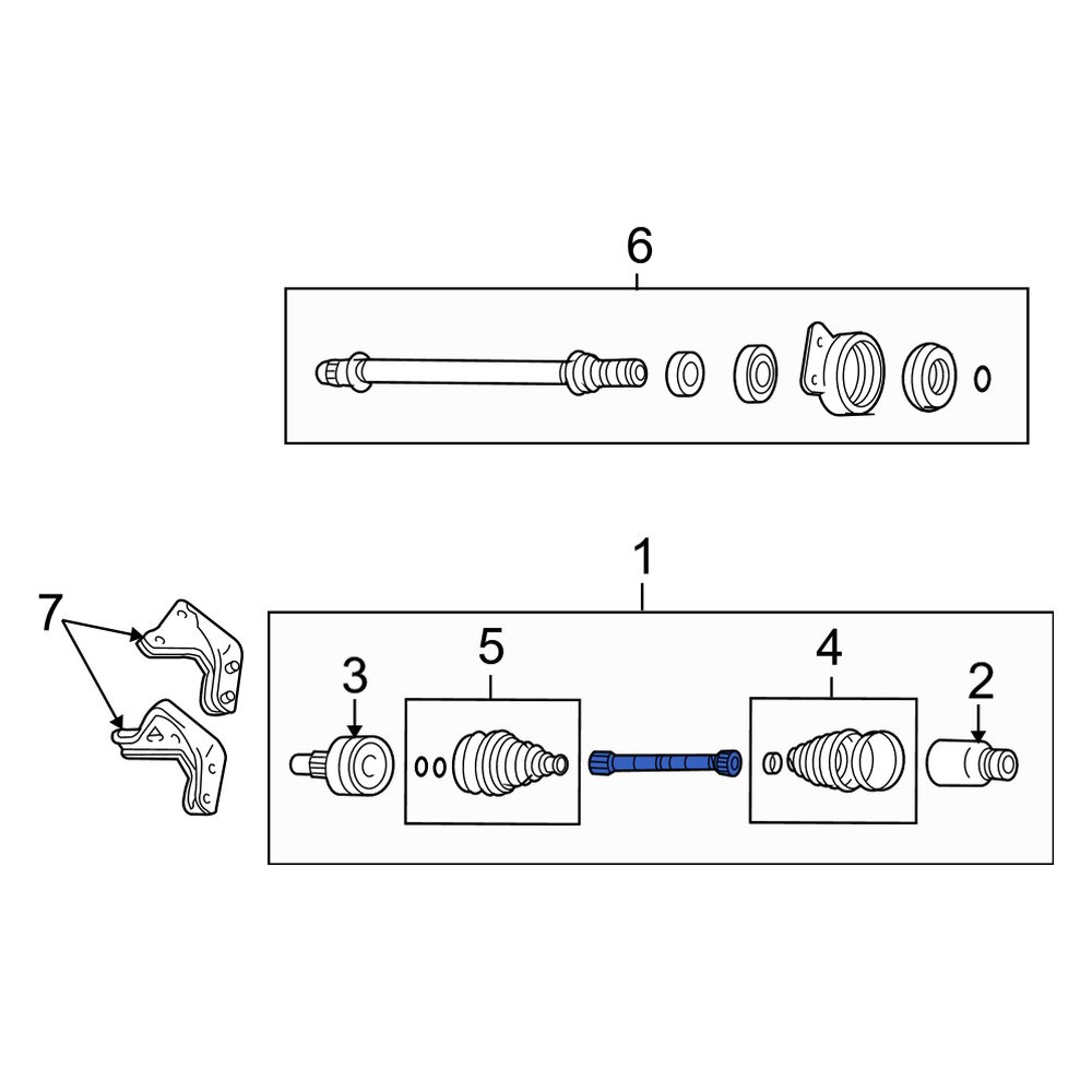 Mercury OE 5L8Z3A428DB Front Right CV Axle Assembly
