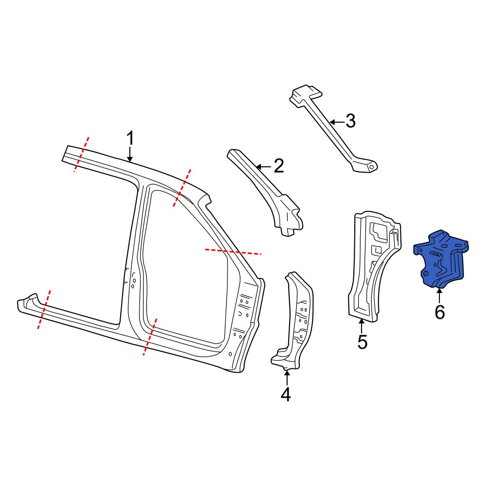 Mercury OE XF2Z1628029AA Left Cowl Extension