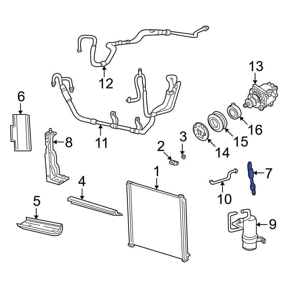 Mercury OE 1L2Z19E572CC Left A/C Condenser Seal
