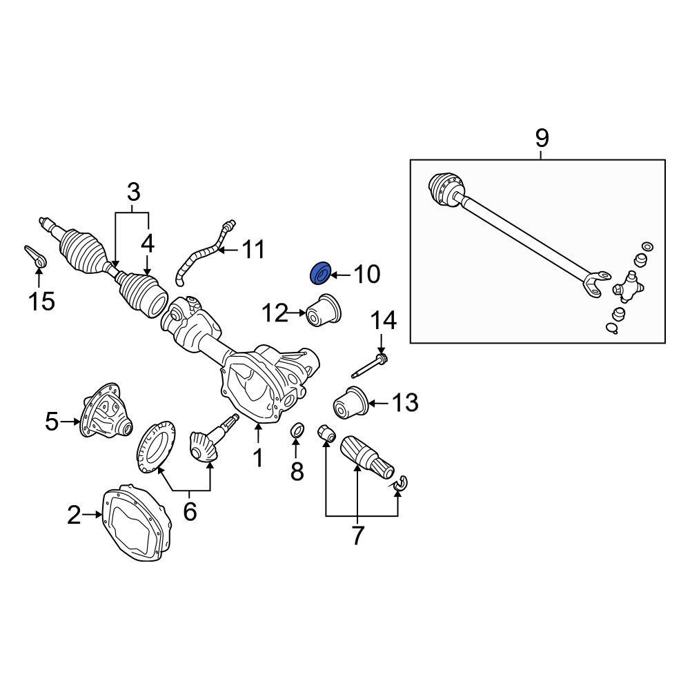 Mercury OE 5L8Z4B416AA Left CV Axle Shaft Seal