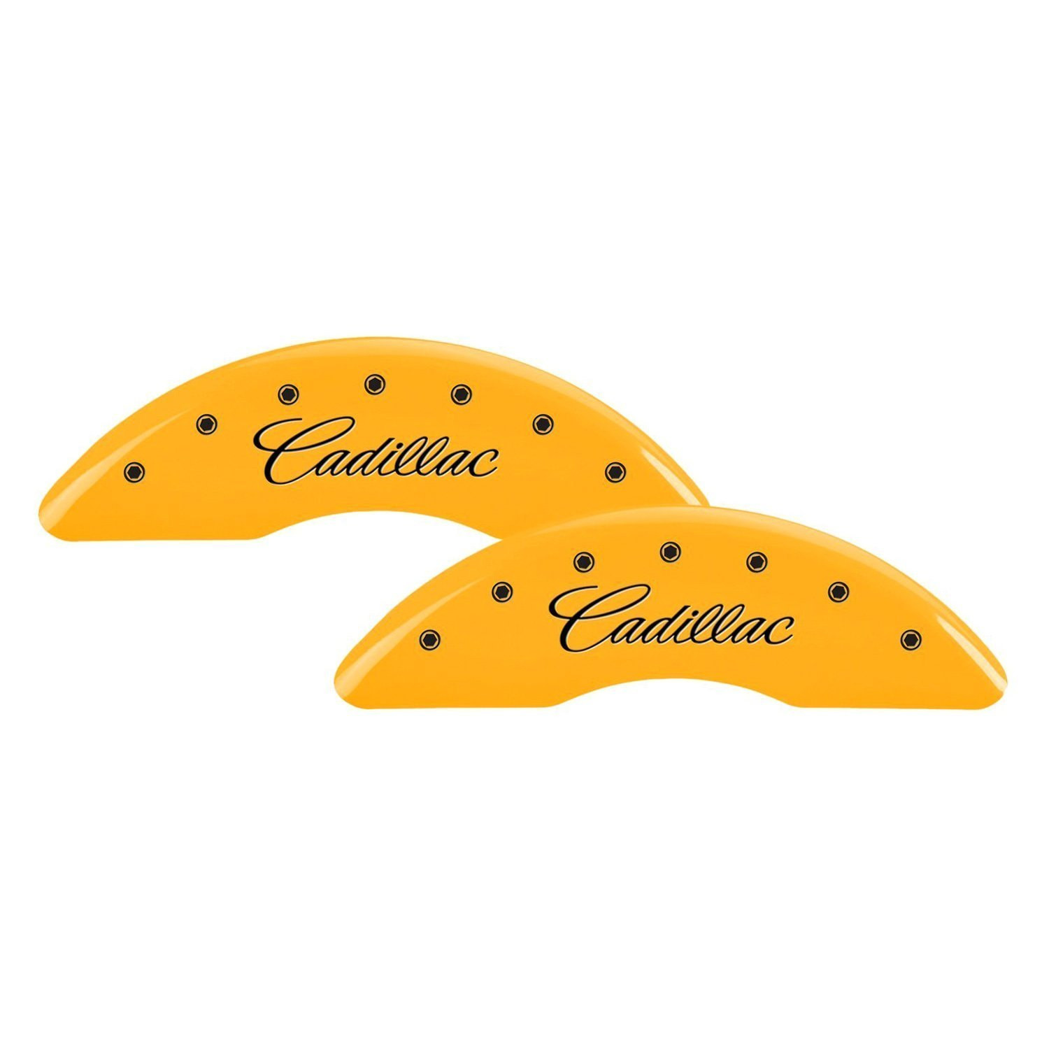 MGP® 35035SCADYL - Gloss Yellow Caliper Covers with Cadillac Cursive ...