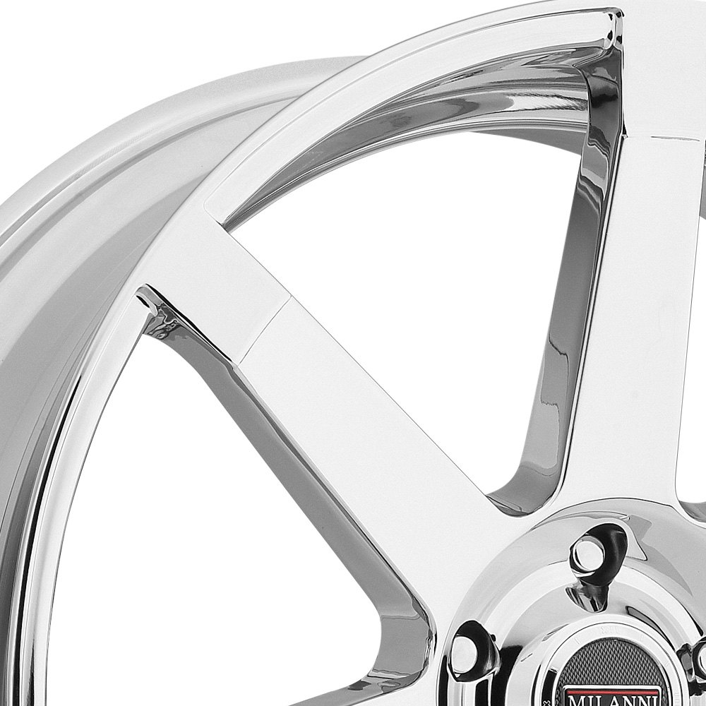 Milanni Sultan Wheels 22x9.5 (25, 6x139.7, 78.1) Chrome Rims Set of 4.