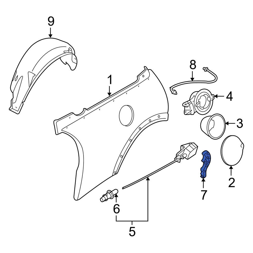 Mini OE 51177065926 Rear Fuel Door Release Handle