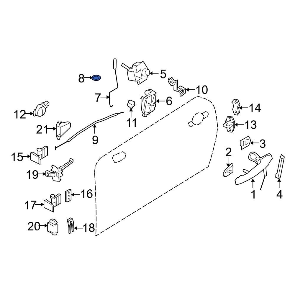 Mini OE 51212756213 Front Door Lock Knob Bezel