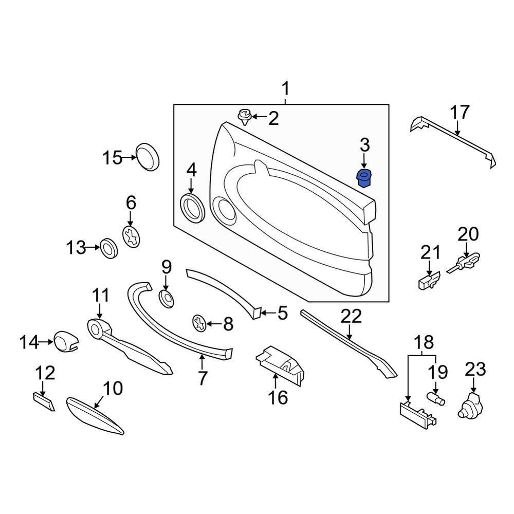Mini OE 51212756213 Front Door Lock Knob Bezel