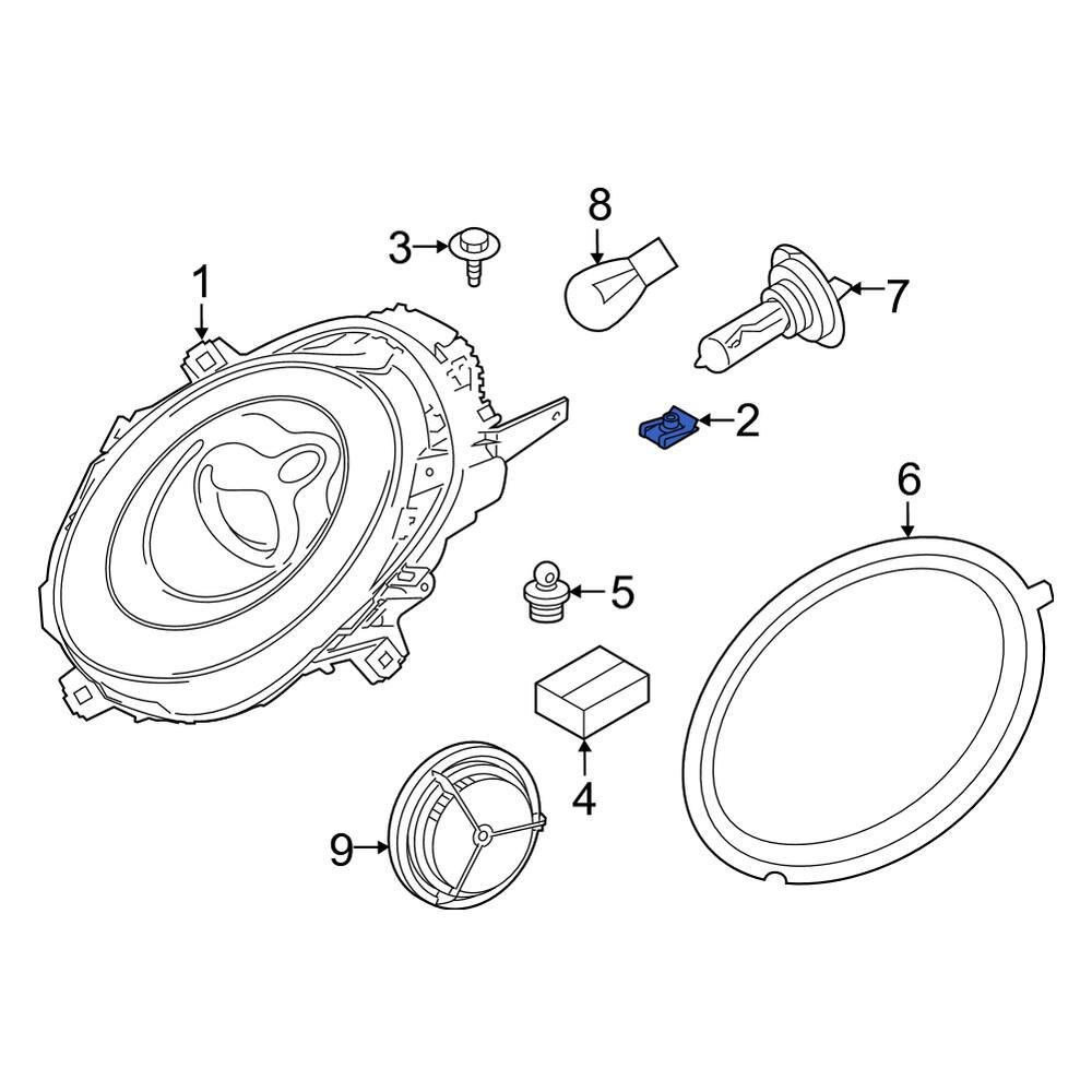 Mini OE 07129905411 Headlight Mounting Nut