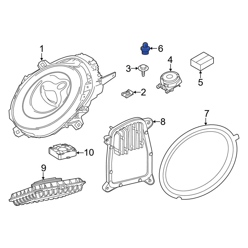 Mini OE 63117489213 Front Headlight Cover