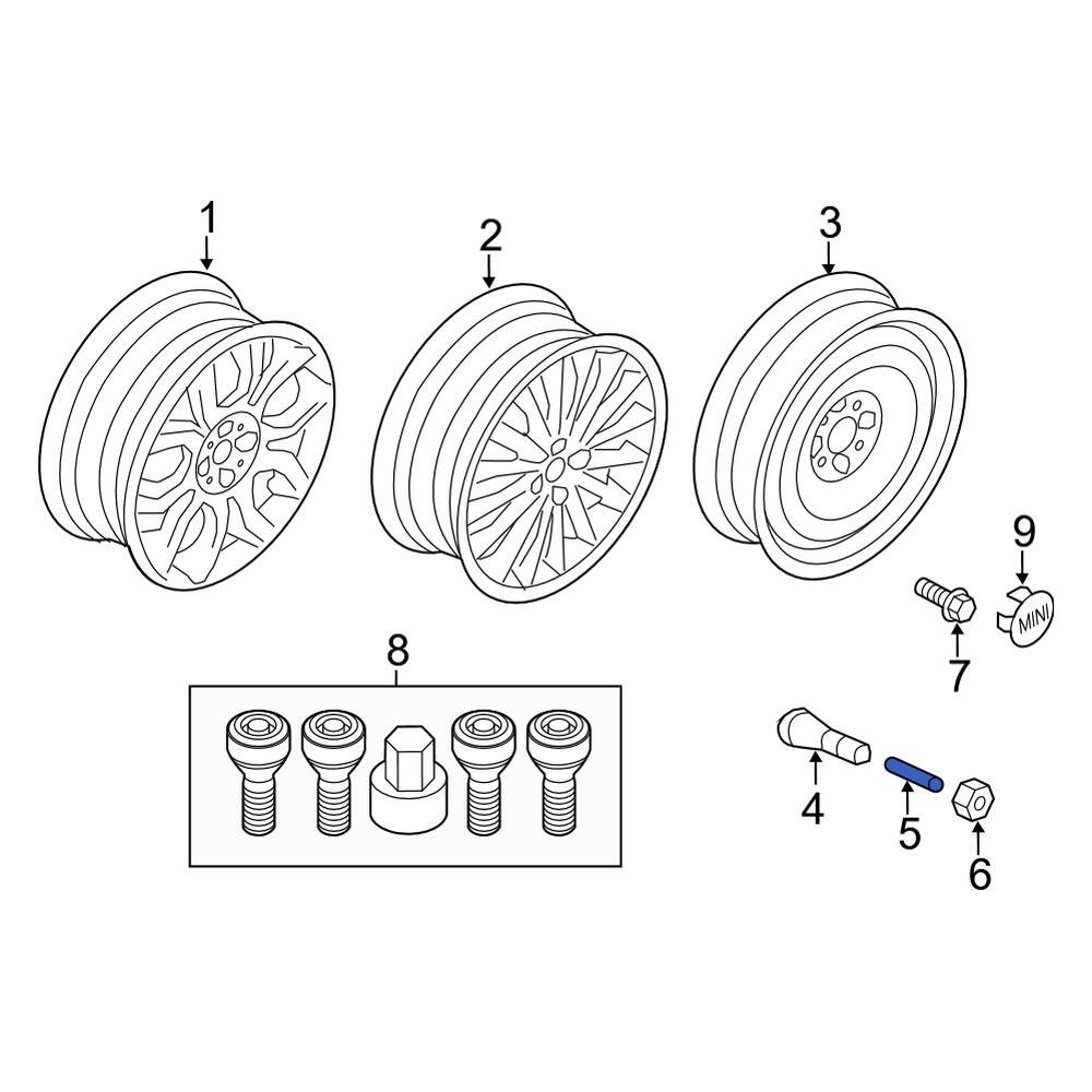 Mini OE 36146867031 - Tire Valve Stem Core