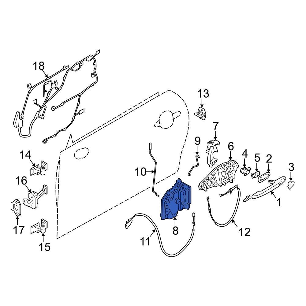 Mini OE 51217281934 Front Right Door Latch Assembly