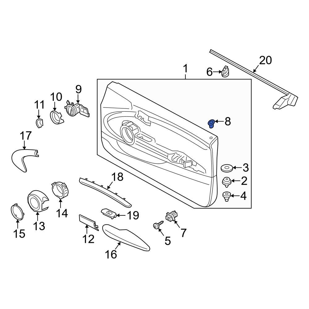 Mini OE 51212756213 Front Door Lock Knob Bezel
