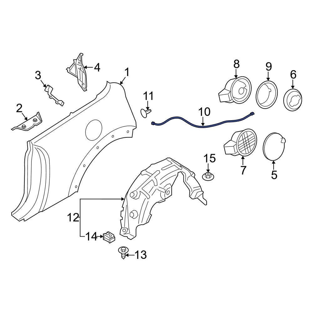 Mini OE 51257016702 Rear Fuel Filler Door Release Cable