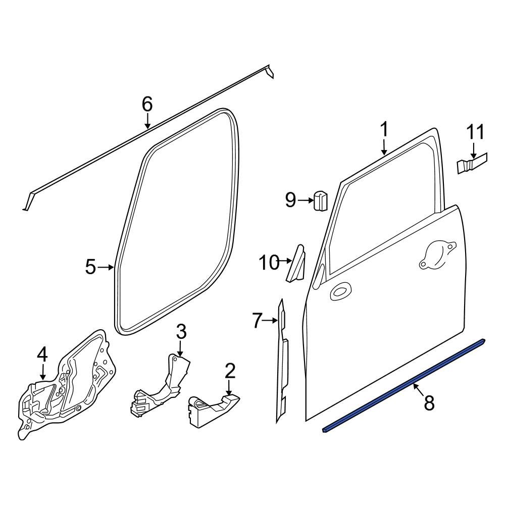Mini OE 51767344155 Front Lower Door Seal
