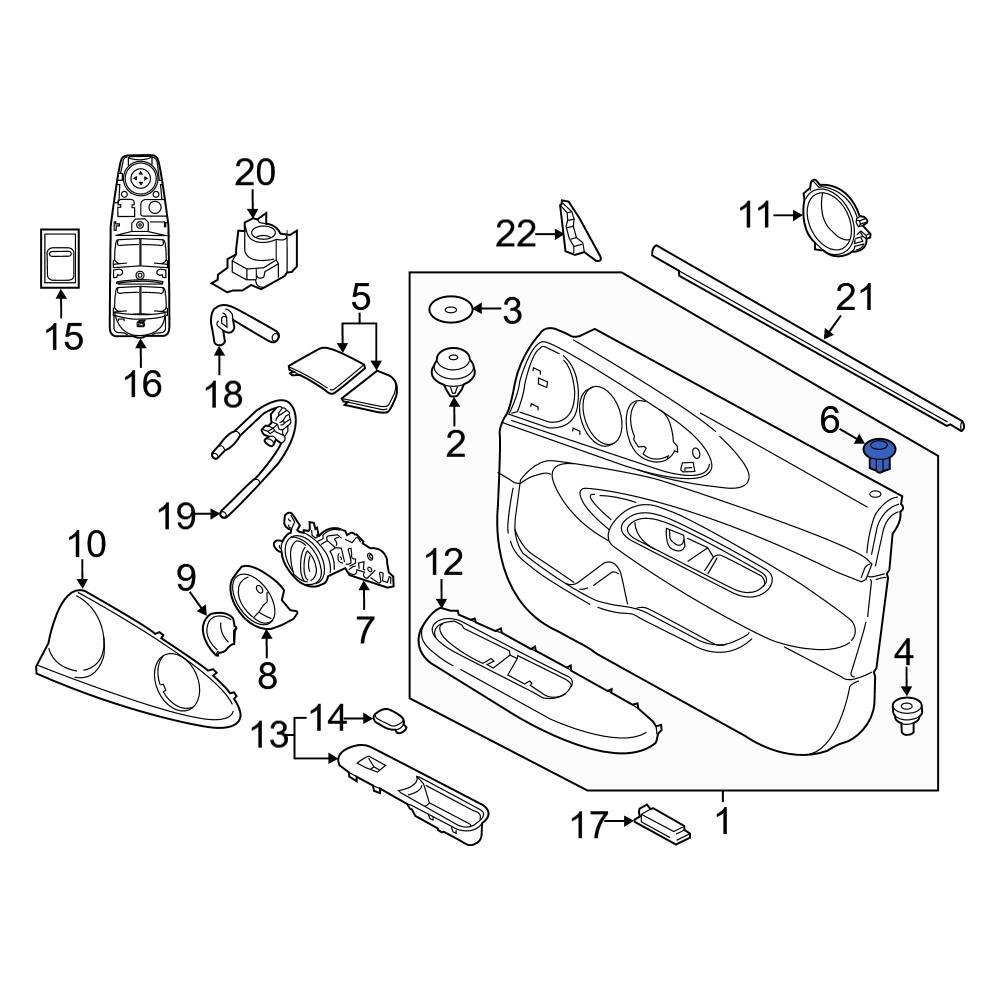 Mini OE 51417463425 Center Door Lock Knob Bezel
