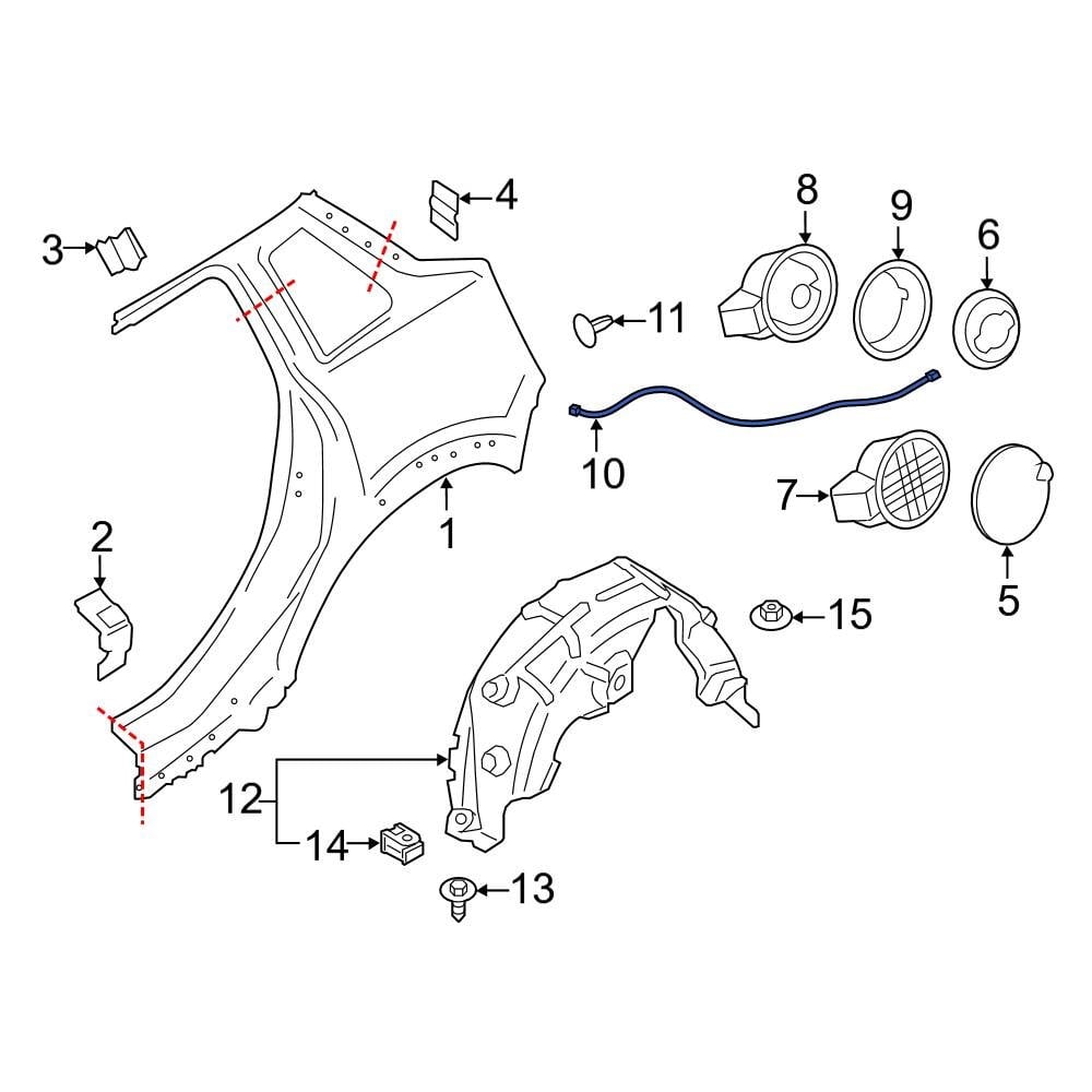 Mini OE 51257016702 - Rear Fuel Filler Door Release Cable